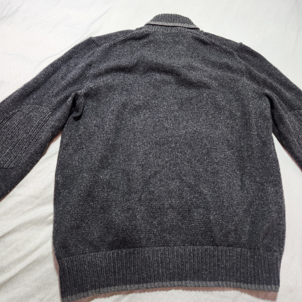 Joseph Abboud Gray Wool Blend Cable Knit Sweater Men's XL - Picture 9 of 10